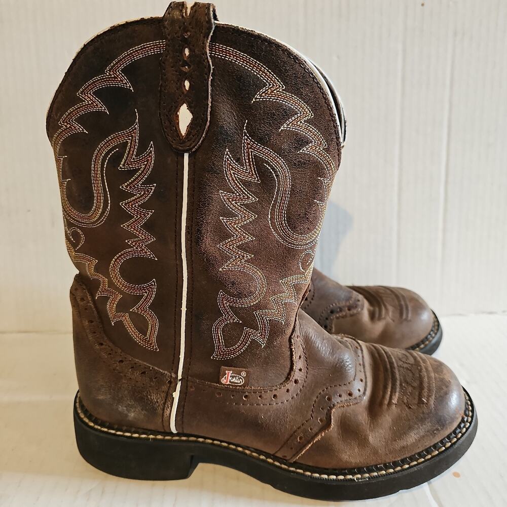 Justin L9909 Gypsy Women’s Size 10 B Brown Leather Western Cowboy Rodeo Boots